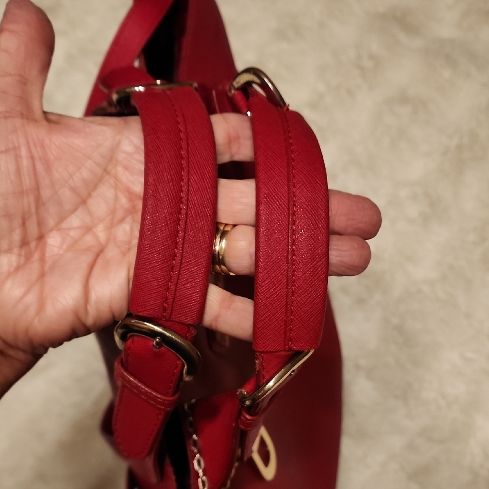 DKNY Cherry Red Women's Tote - Picture 7 of 16